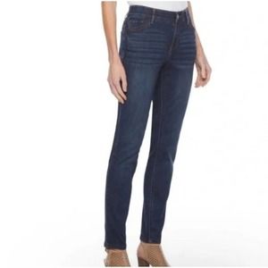 Liz Claiborne Petite‎ Women's Size 14P City Fit Skinny Boyfriend Dark Wash Jeans